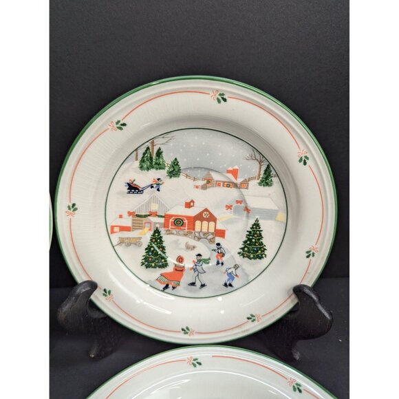 Sango 3900 Silent Night 6 1/2" Saucer Set of 4 by Joan Luntz Replacement - Picture 3 of 9